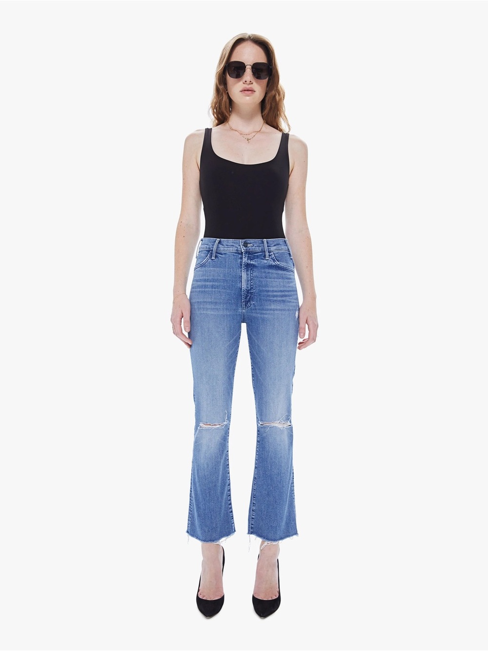 MOTHER Hustler Ankle Fray Jeans Size 26